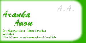 aranka amon business card