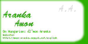 aranka amon business card